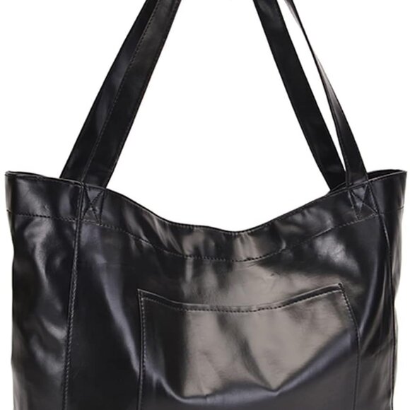 Large Shoulder Tote Women PU Leather Spacious Travel Work Hobo Bag - Picture 1 of 9
